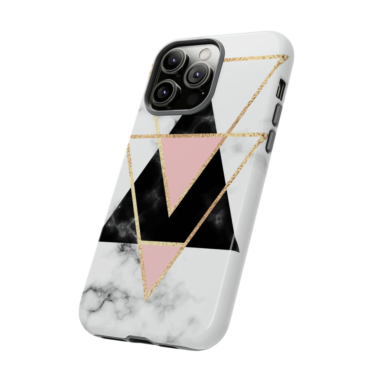 Marble Triangles - Protective Phone Case