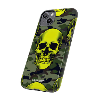Neon Skull Camo iPhone 14 Plus Case - Tough