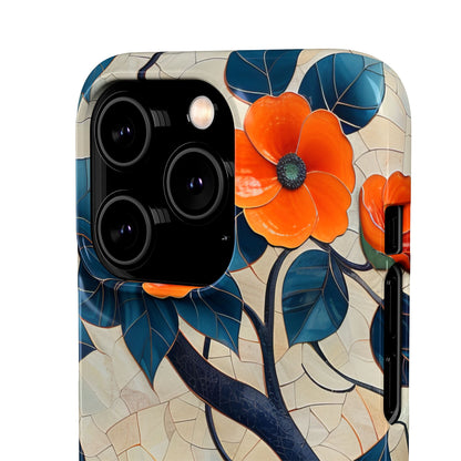 Orange Blossoms Mosaic Harmony iPhone 14 - Slim Phone Case