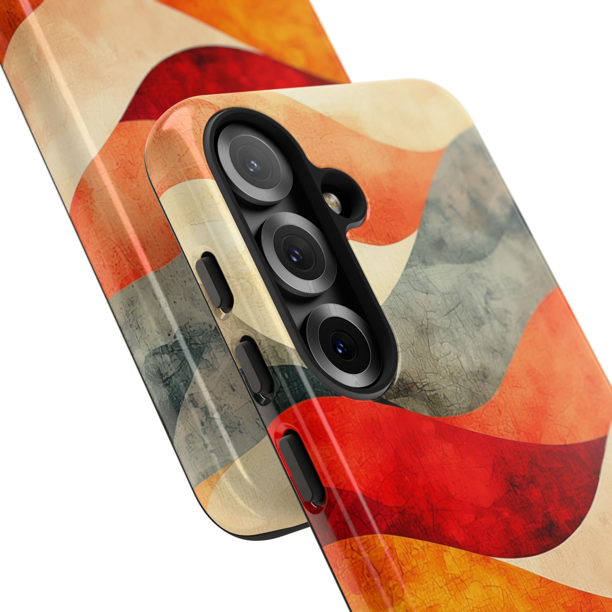 Cracked Wave Sunset Samsung S25 Case - Tough