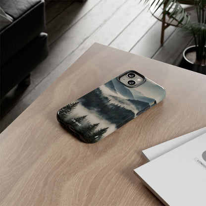 Misty Forest Embrace - iPhone Case