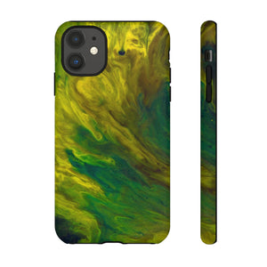 Neon Yellow Ink Art iPhone Case (Protective) iPhone 11 Matte Phone Case