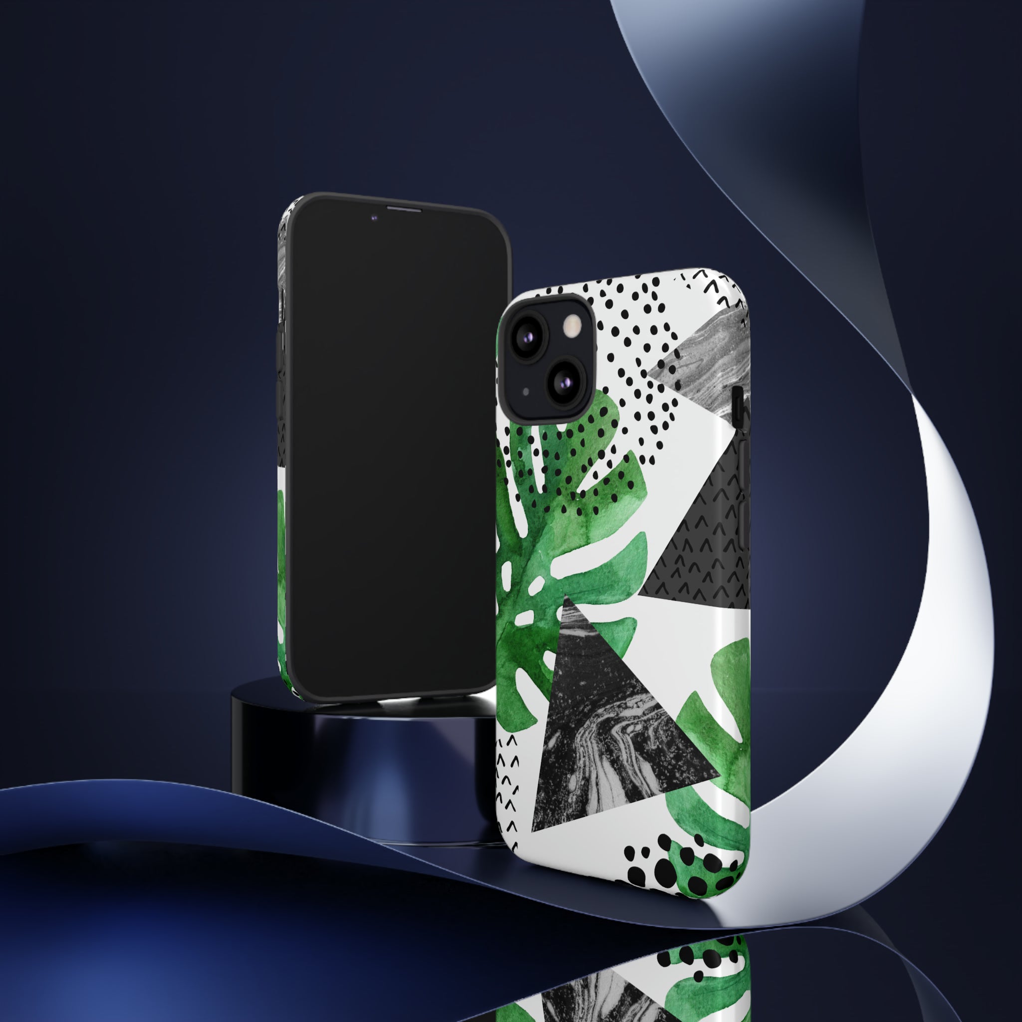 Grunge Green Tropical - Protective Phone Case