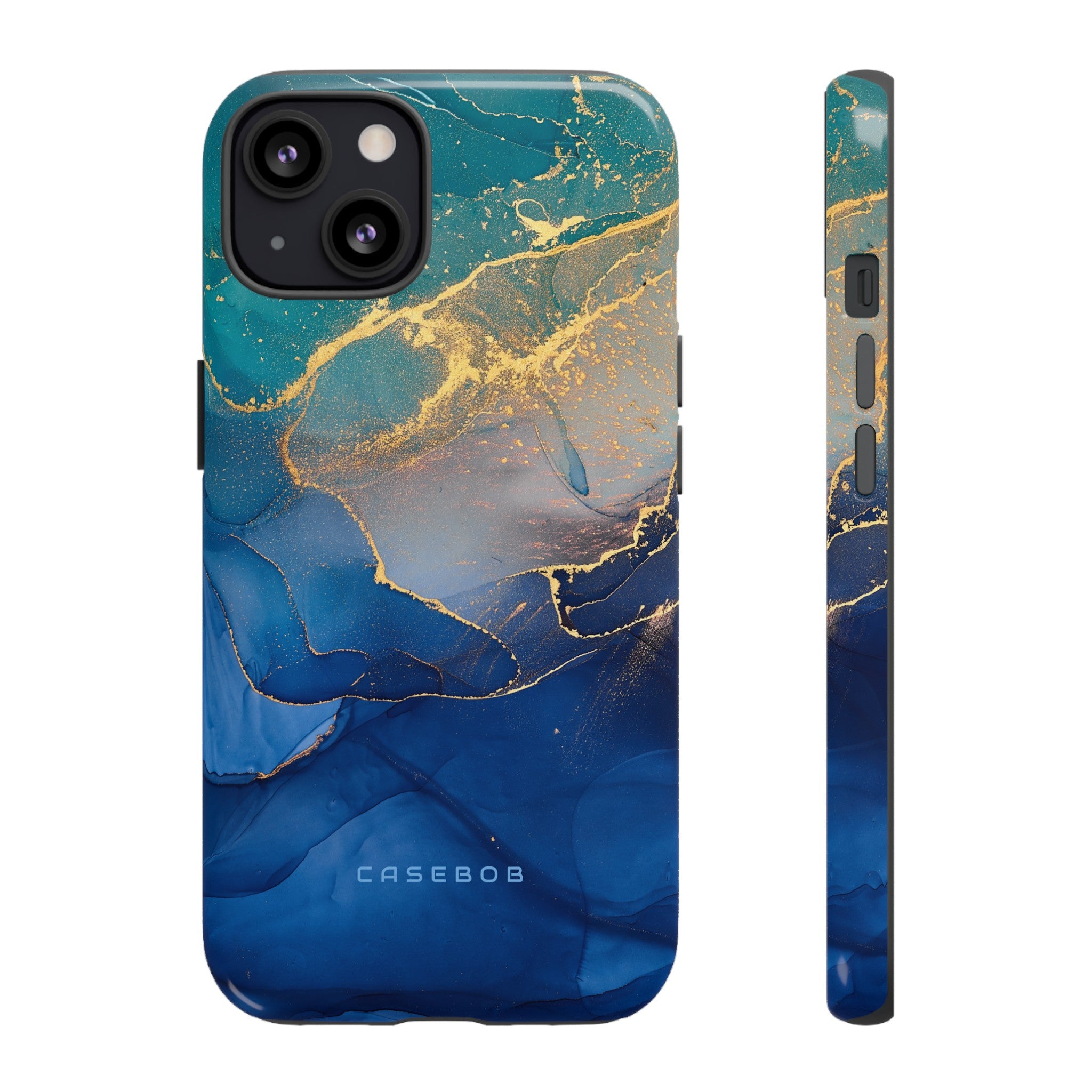 Blue Alcohol Ink - Protective Phone Case