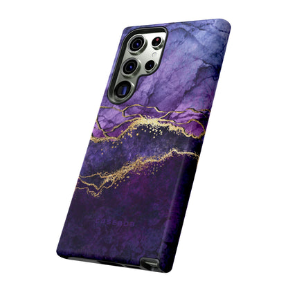 Purple Blue Marble - Protective Phone Case