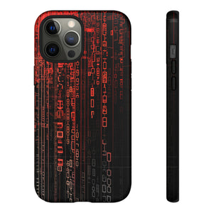 Digital Shield: Red Gradient - Protective Phone Case