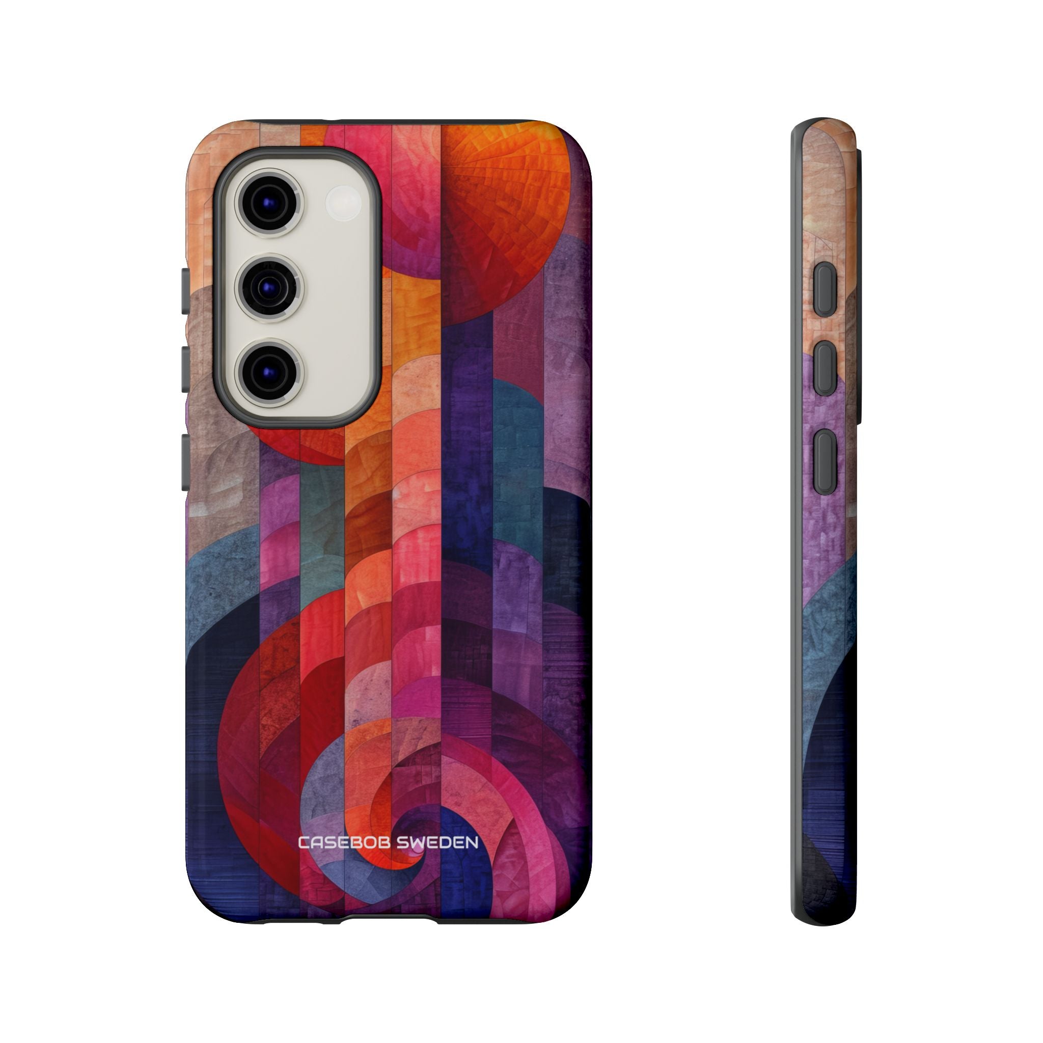 Purple Orange Abstract - Tough Samsung S23 Phone Case