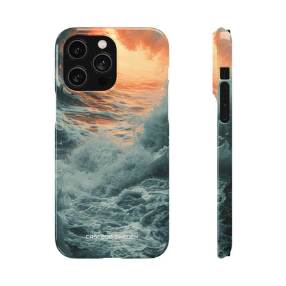 Fiery Wave Power - Slim iPhone 14 Phone Case