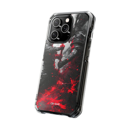 Crimson Blade Clash iPhone Case - Impact