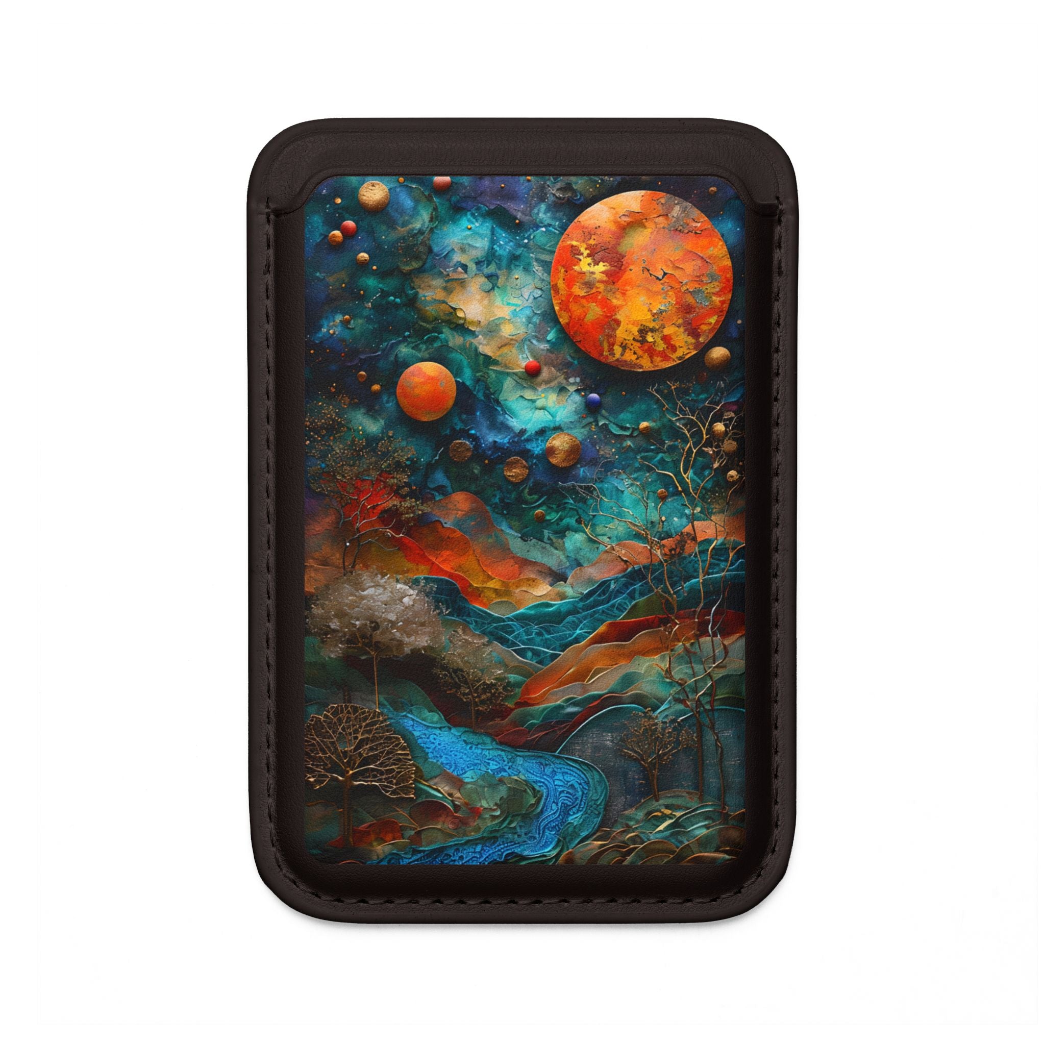 Aurinkokierteen oranssi lompakko – MagSafe-yhteensopiva