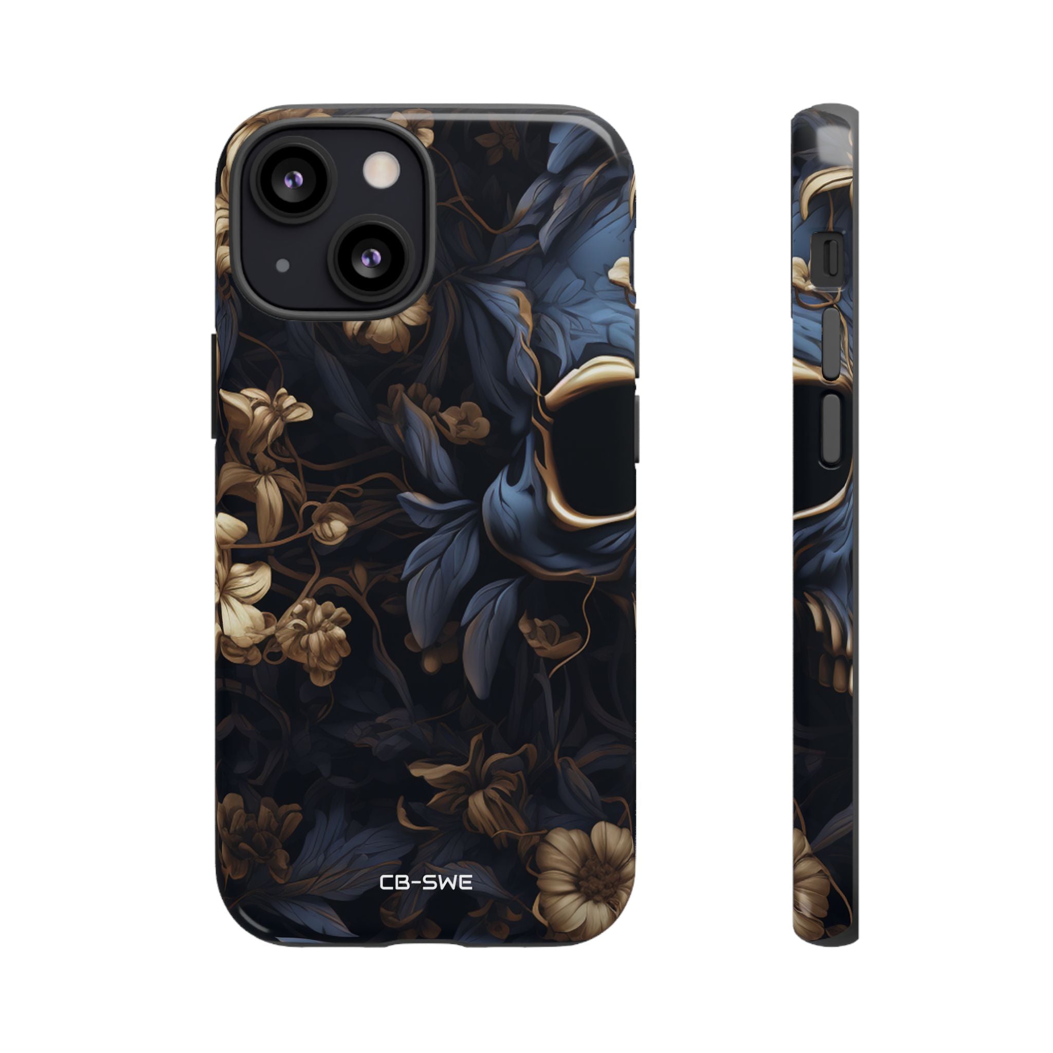 Gothic Floral Skull - iPhone Case