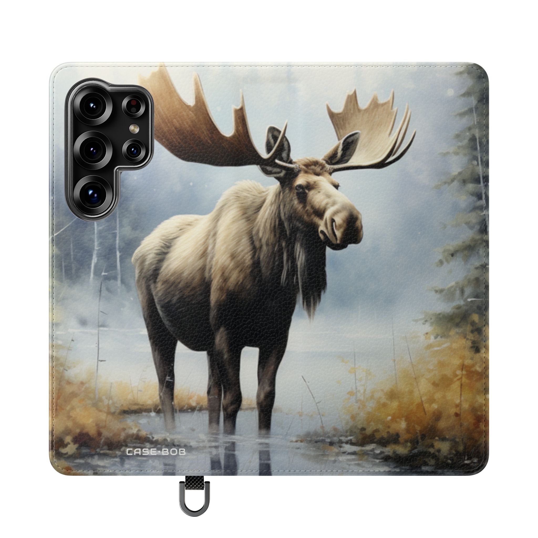 Misty Moose Reflection - Samsung S25 Ultra Case - Lompakkokotelo