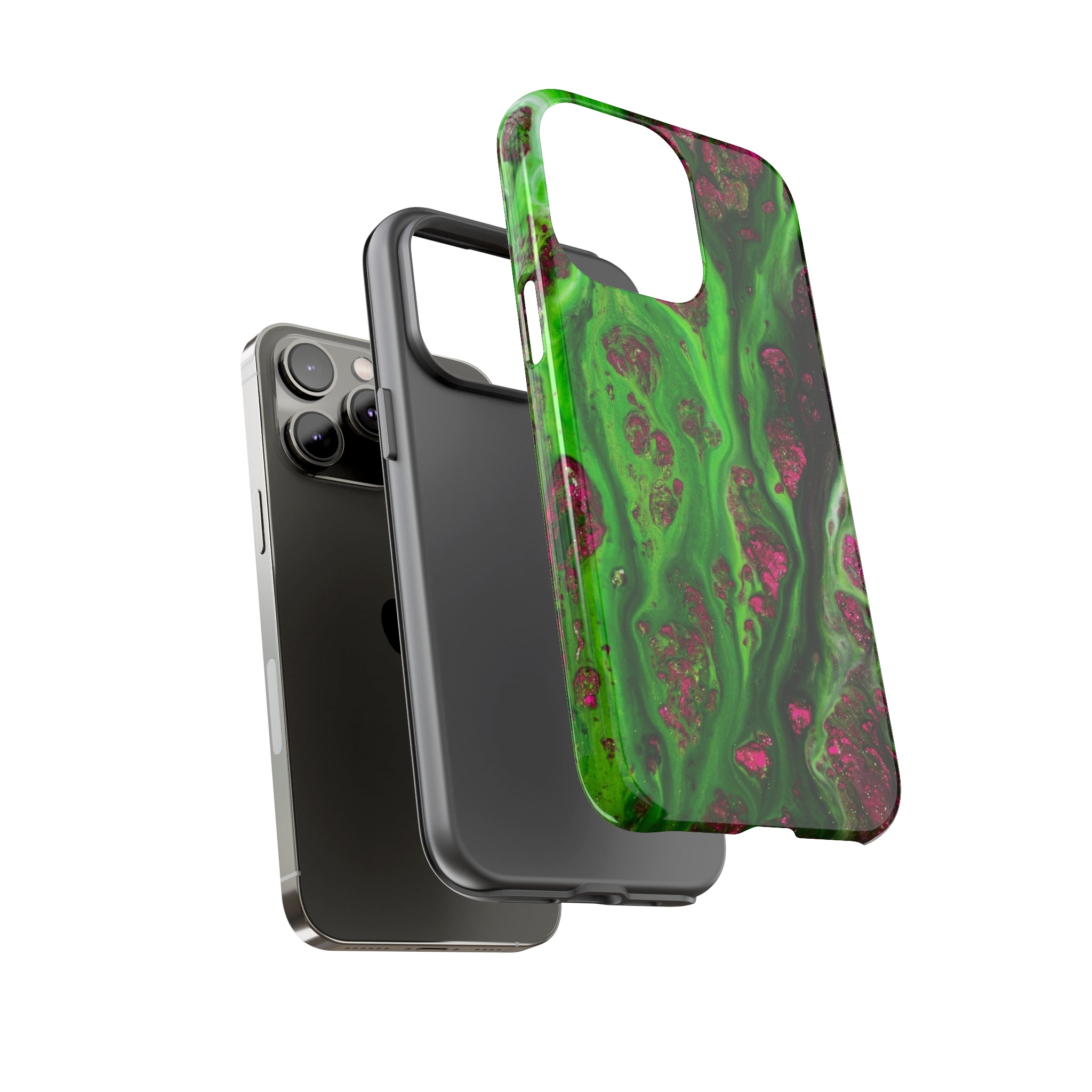 Toxic Green Ink Art iPhone Case (Protective) Phone Case