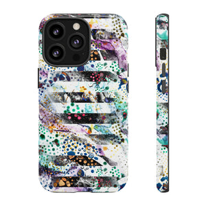 Abstract Green Purple - Protective Phone Case