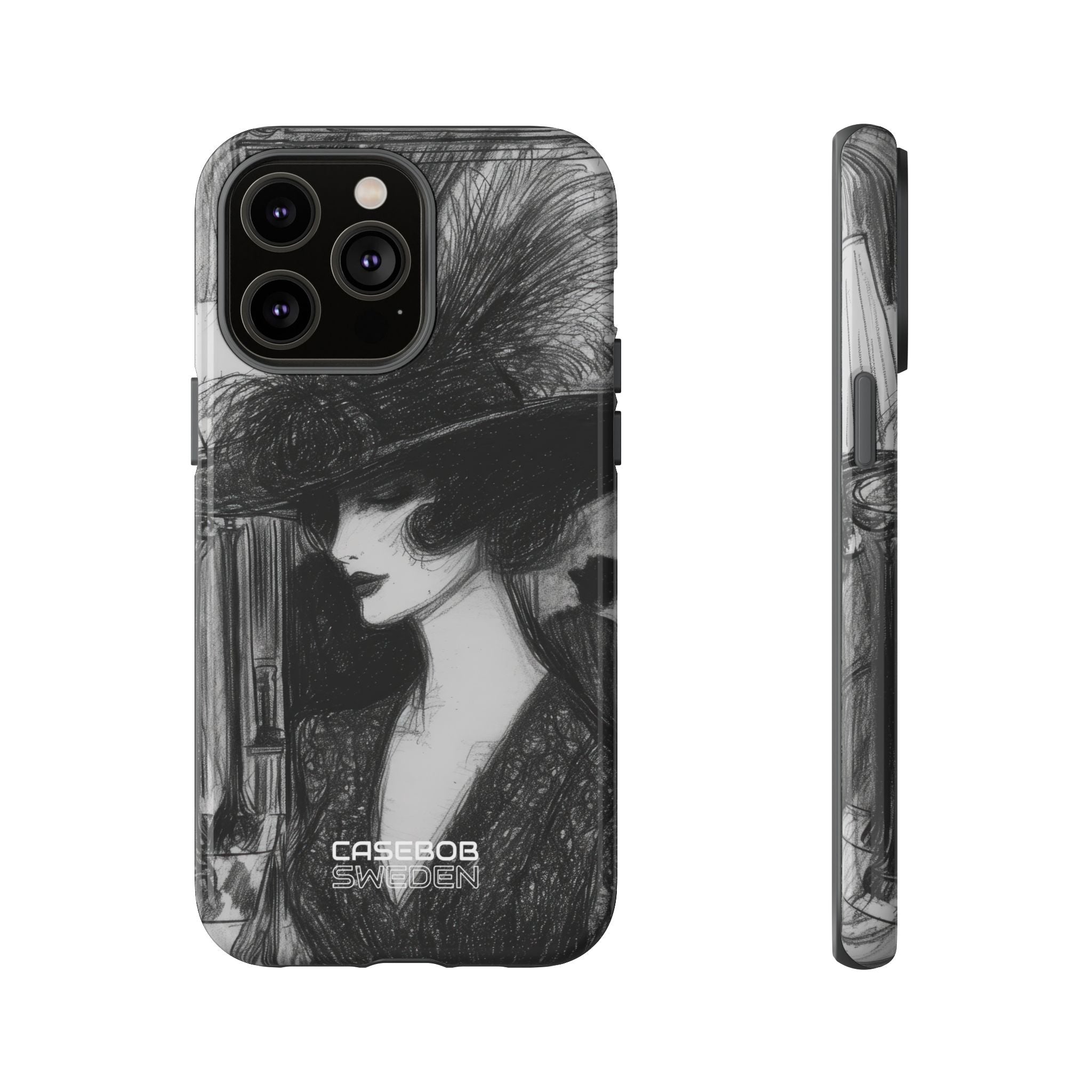 Vintage Feather Elegance iPhone 14 - Tough