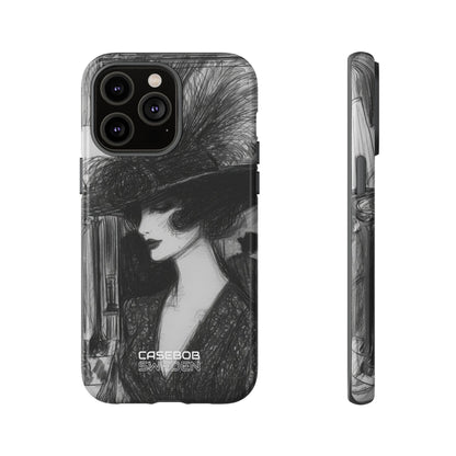 Vintage Feather Elegance iPhone 14 - Tough