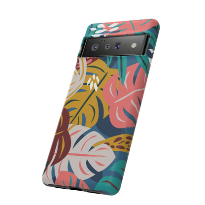 Tropical Leaf Mono - Protective Phone Case