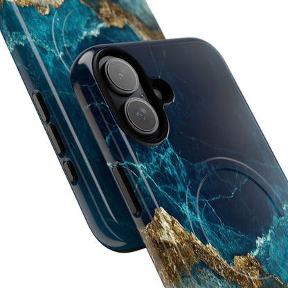 Jagged Gold Split iPhone 16 Plus Case - Tough+