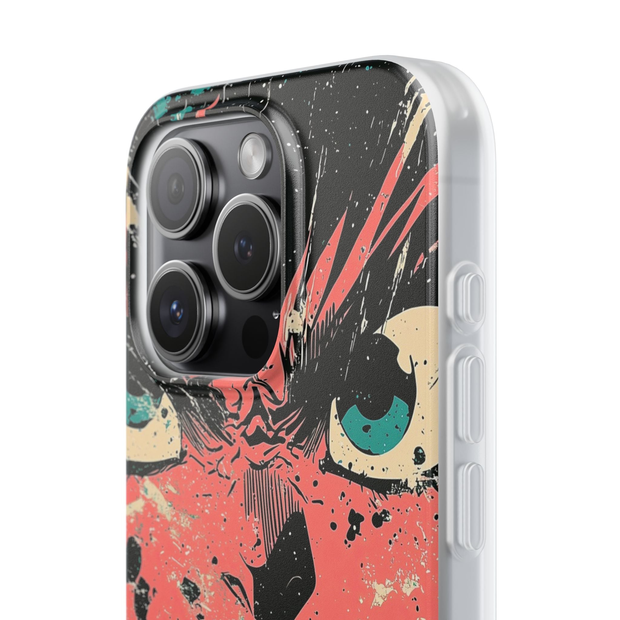 Screaming Face Pink iPhone 15 Pro Case - Soft