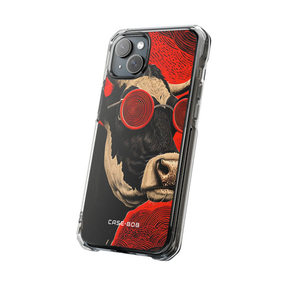 Hypnotic Cow iPhone 15 Plus Case - Impact