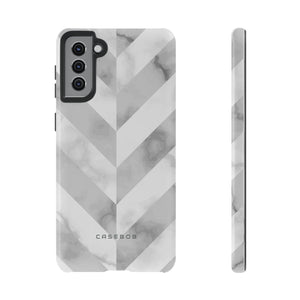 White Herringbone - Protective Phone Case