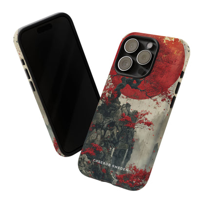 Zen Serenity in Red Harmony iPhone 15 - Tough Phone Case