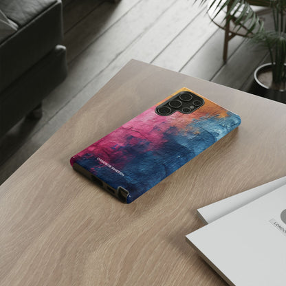 Blue Pink Abstract - Tough Samsung S22 Phone Case