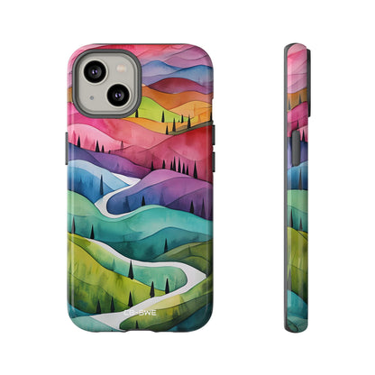 Whimsical Colorful Valleys - iPhone Case
