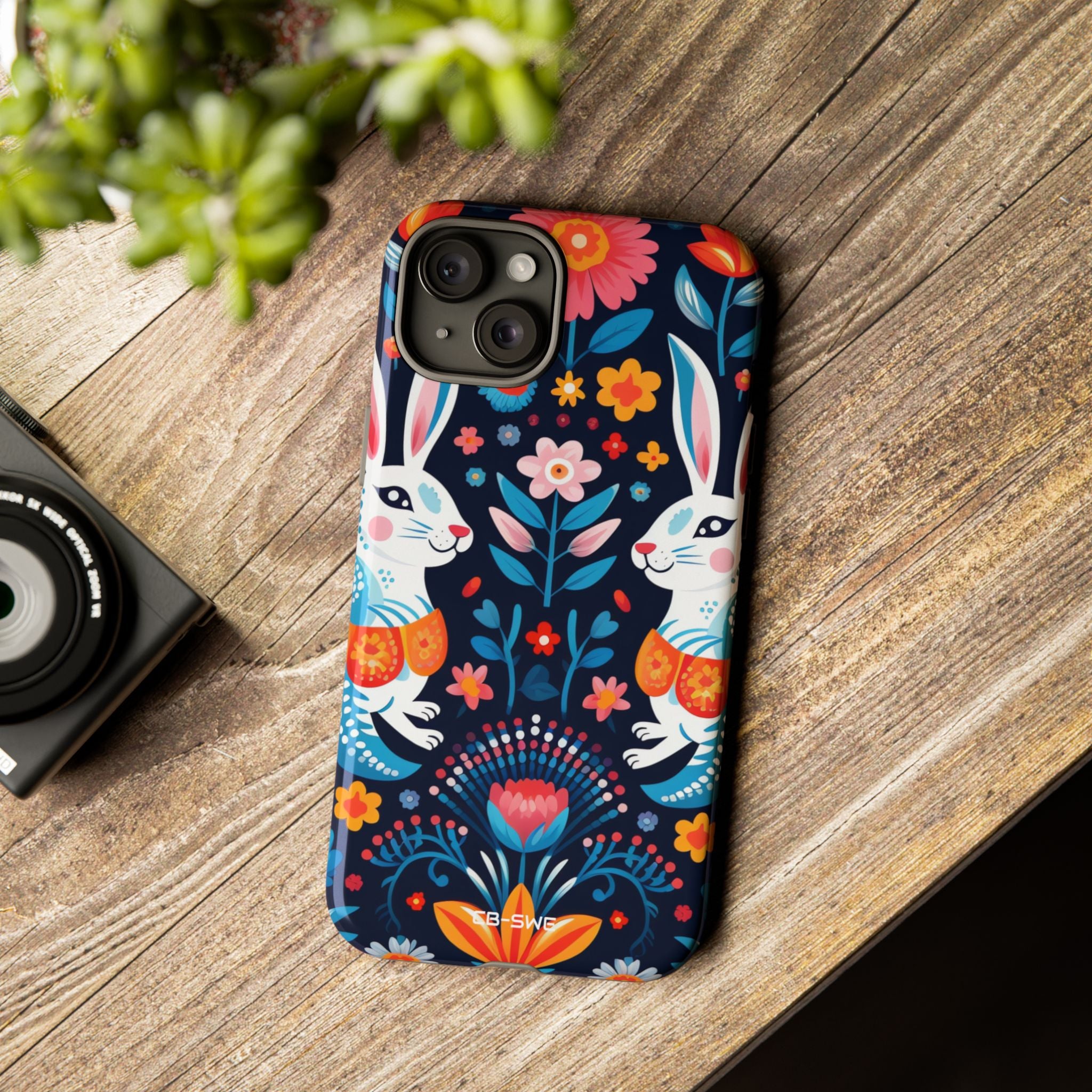Bunnies Hop Flowers - iPhone Case