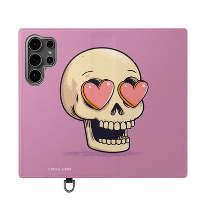 Heart Eyes Skull - Samsung S24 Ultra Case - Wallet