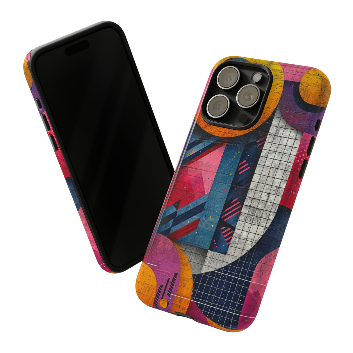 Lively Neon Geometry - Protective Phone Case