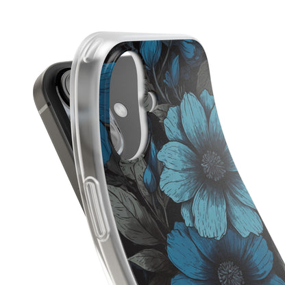 Blue Petal Radiance iPhone 16 Case - Soft