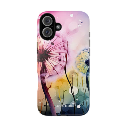 Pink Dandelion Glow iPhone 16 Plus Case - Tough