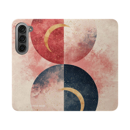 Golden Crescents Crimson - Samsung S23 Case - Wallet