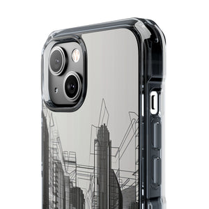 Urban Wireframe - Phone Case for iPhone (Clear Impact - Magnetic)