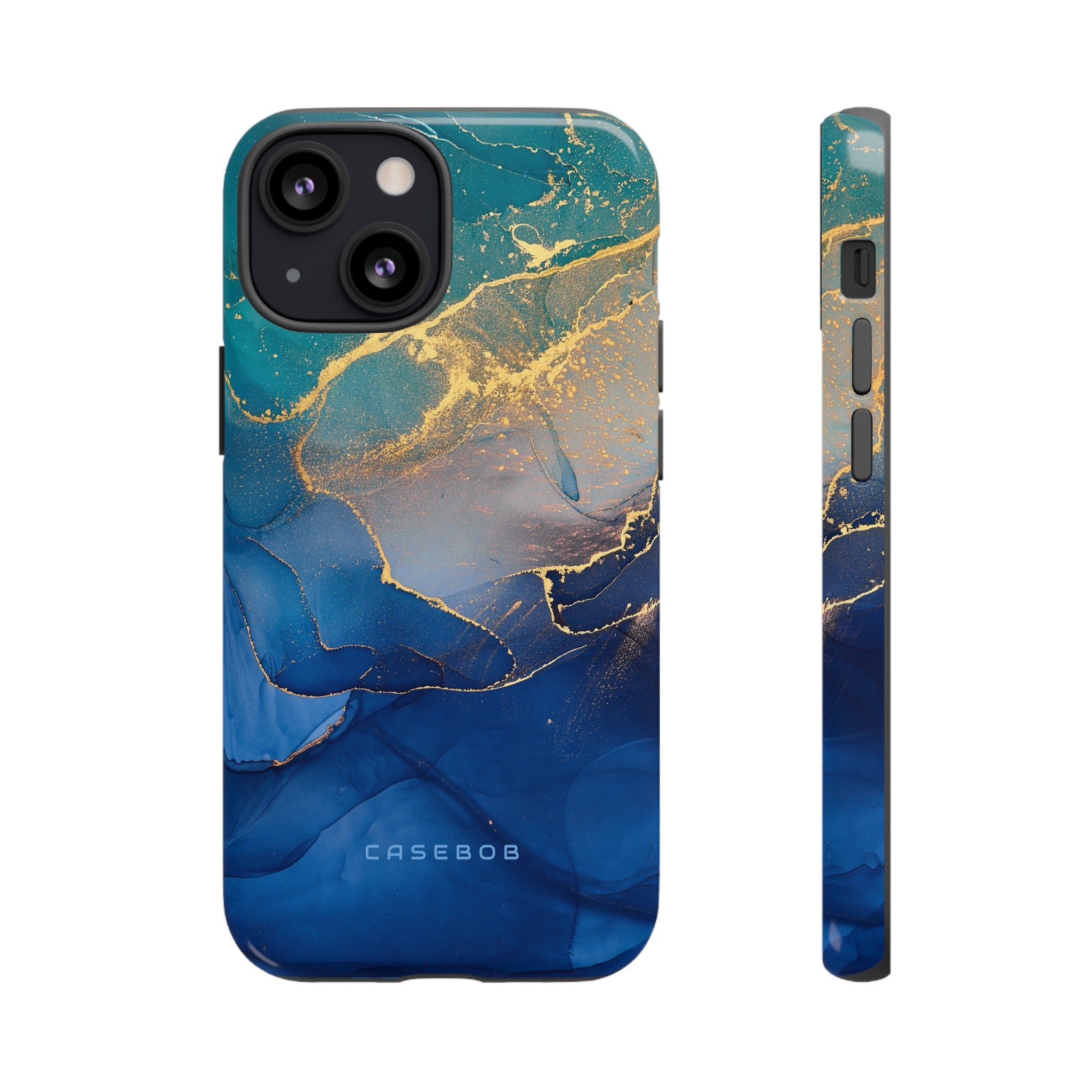 Blue Alcohol Ink - Protective Phone Case