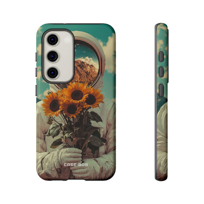 Sunflower Astronaut Samsung S23 Case - Tough