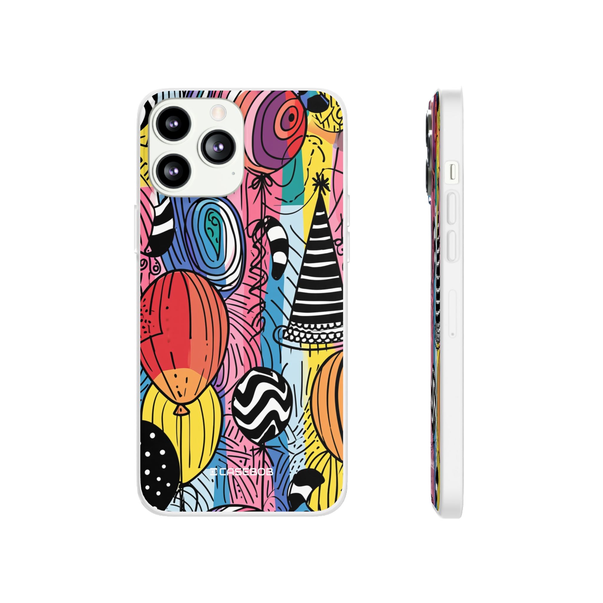 Vibrant Party Whimsy | Flexible Phone Case for iPhone