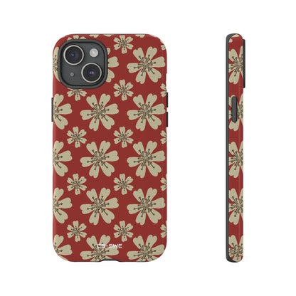 Retro Red Florals - iPhone Case