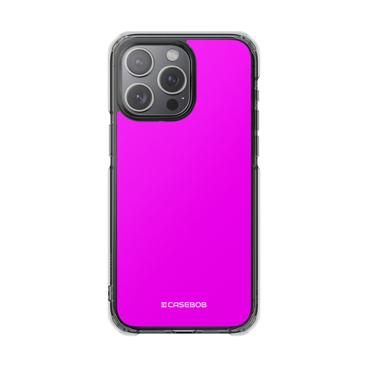 Magenta | Handyhülle für iPhone (Clear Impact Case - Magnetisch) 