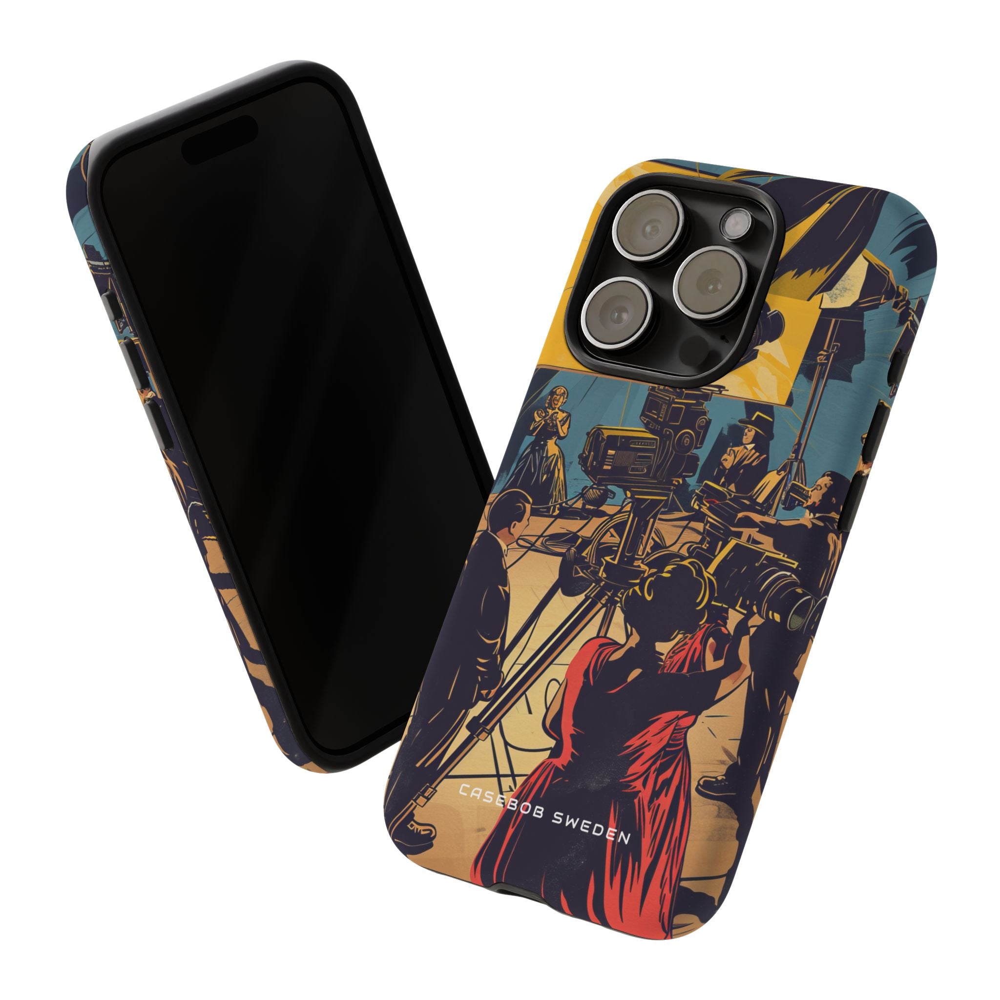 Golden Era Cinematic Spotlight iPhone 15 - Tough Phone Case