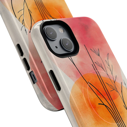 Curved Stem Sunset iPhone 14 Plus Case - Tough+