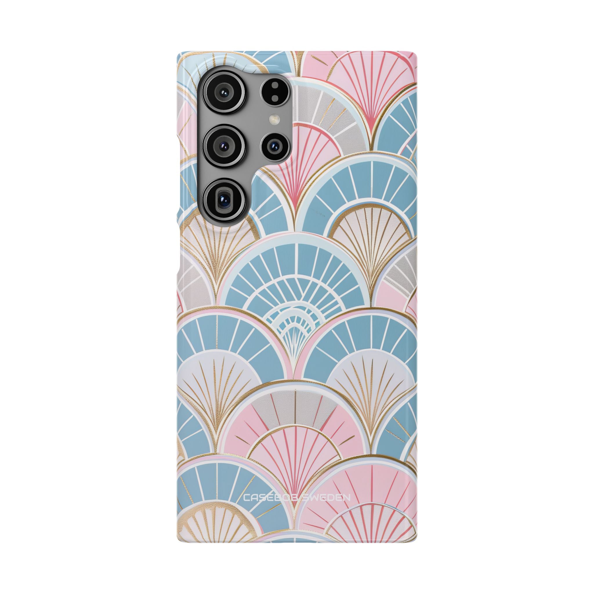 Art Deco Pastel Fan Pattern - Slim Samsung S23 Phone Case