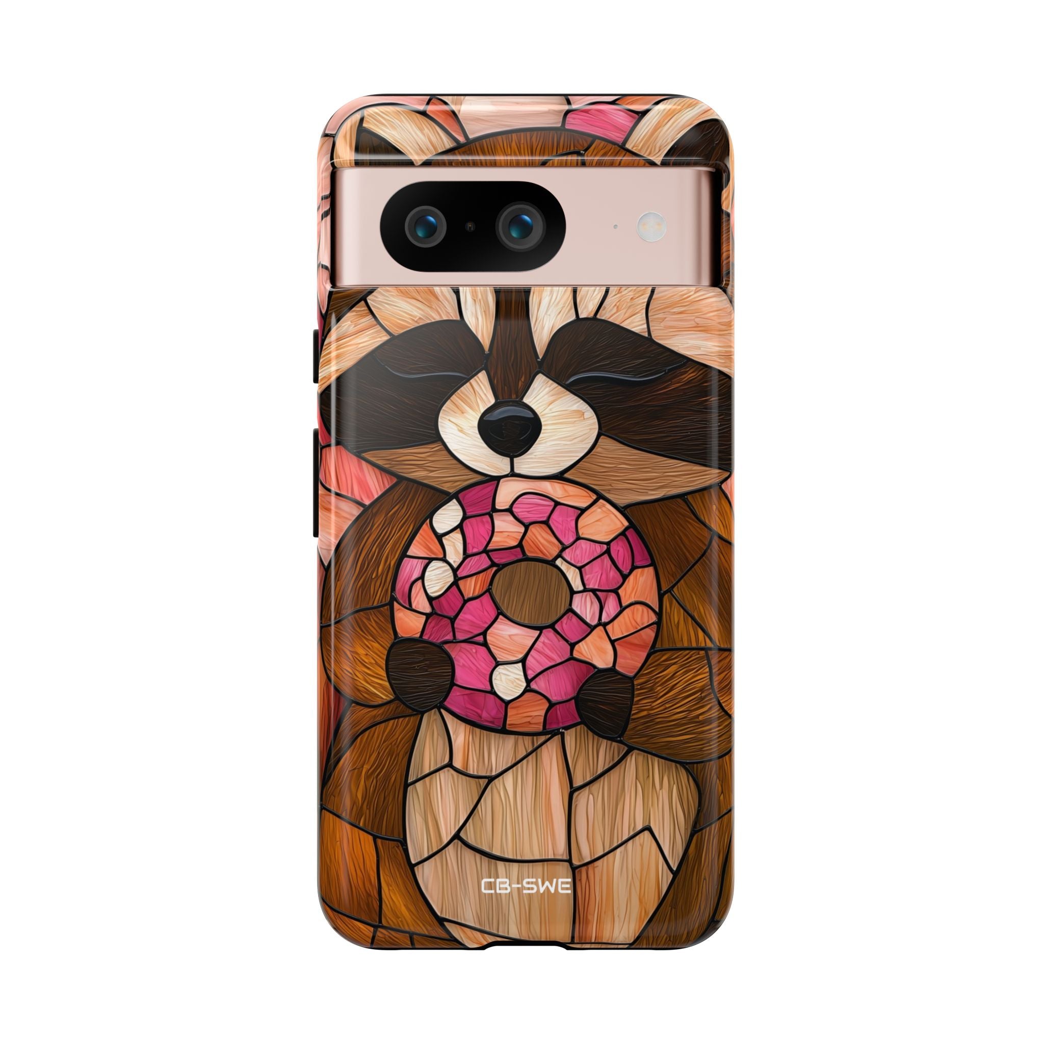 Raccoon Holds Donut - Google Pixel Case