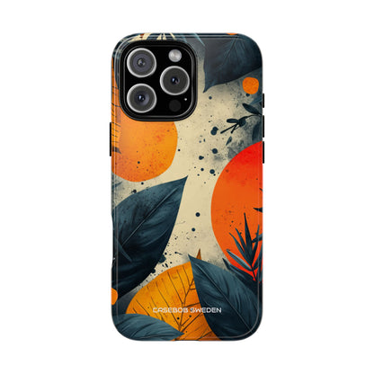 Tropical Blue Leaves - Tough iPhone 16 Phone Case