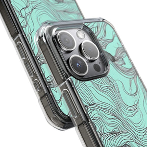 Aqua Serenity - Phone Case for iPhone (Clear Impact - Magnetic)