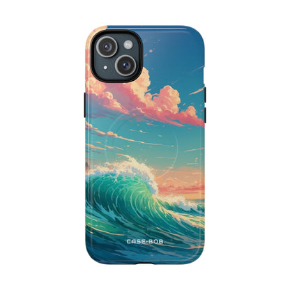 Turquoise Curl iPhone 15 Plus Case - Tough+