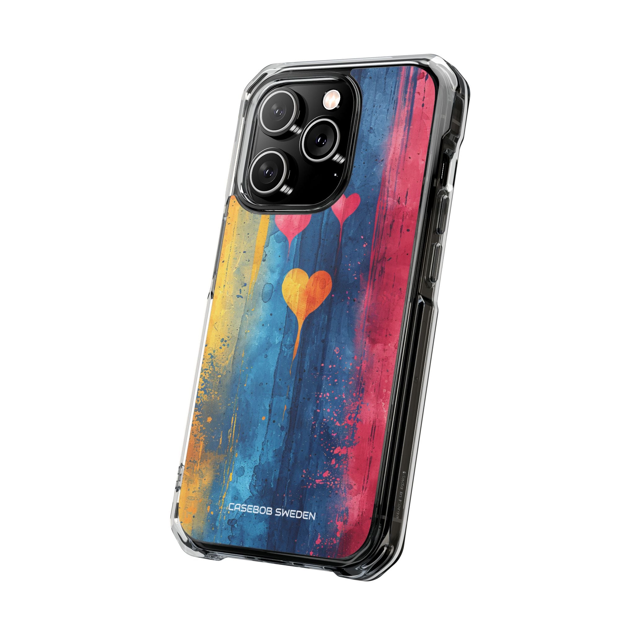 Hearts Watercolor Art - Clear Impact iPhone 14 Phone Case