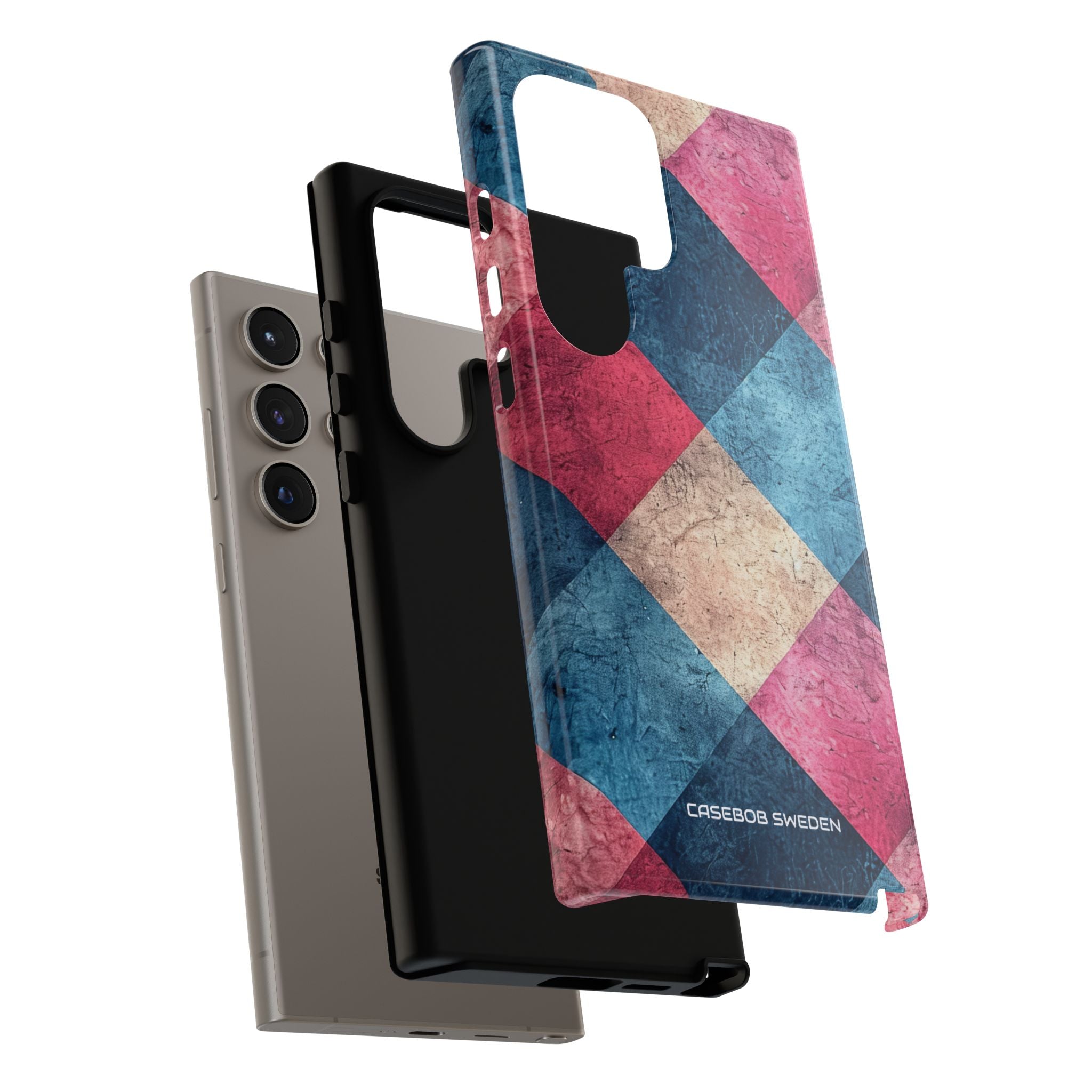 Bold Geometric Squares - Tough Samsung S24 Phone Case