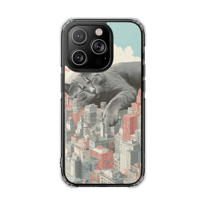 Cat Rests Over City iPhone Case - Impact